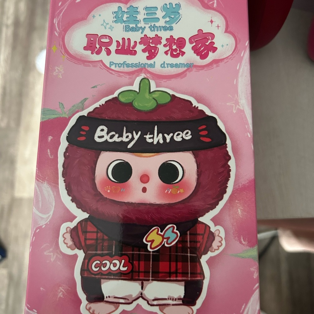 Source Unknown Baby Three Plush Toy - Red and Black